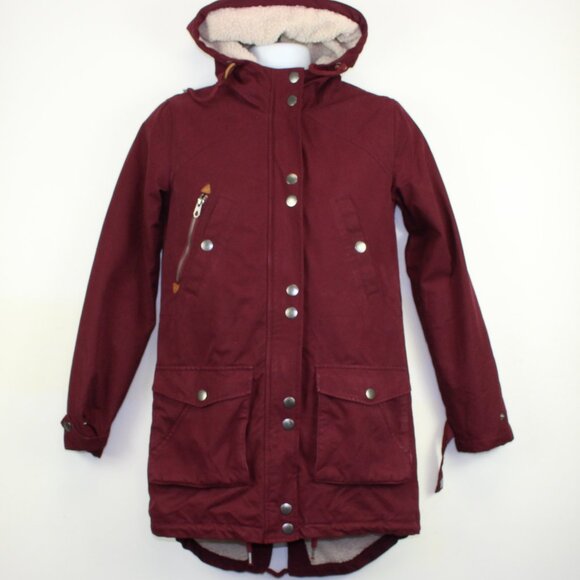Volcom Snowboard Sherpa Lining Long Coat Jacket (S) - Picture 1 of 9
